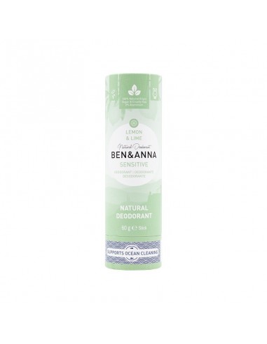 Desodorante Sensitive - Lima y limón sin plástico 60 g - Imagen 1
