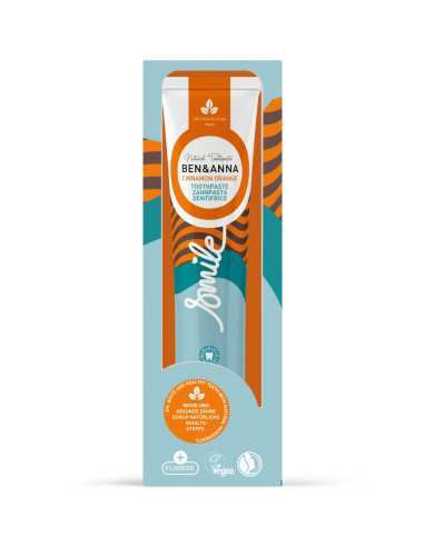 Dentífrico Canela y Naranja con flúor Ben & Anna tubo 75ml - Imagen 1