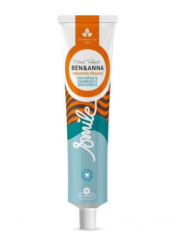 Dentífrico Canela y Naranja con flúor Ben & Anna tubo 75ml - Imagen 2