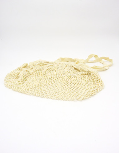 Bolsa malla con asas largas de algodón GOTS - Imagen 1