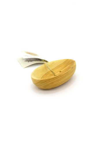Jabonera ovalada de madera de olivo Anaé 6 x 9 cm_PENC - Imagen 2